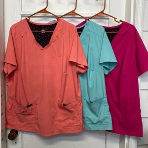 Koi basics scrub tops bundle of 3 tops women’s size 2X